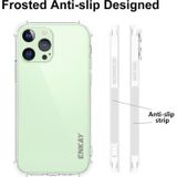 Hat-Prince ENKAY Clear TPU Shockproof Soft Case Drop Protection Cover + Clear HD Gehard Glas Protector Film Voor iPhone 13 Pro