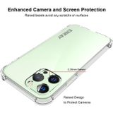 Hat-Prince ENKAY Clear TPU Shockproof Soft Case Drop Protection Cover + Clear HD Gehard Glas Protector Film Voor iPhone 13 Pro