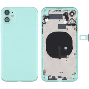 Battery Back Cover (met Side Keys &amp; Card Tray &amp; Power + Volume Flex Cable &amp; Wireless Charging Module) voor iPhone 11(Groen)