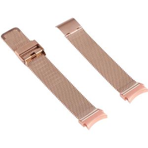 For Samsung Galaxy Watch4 40mm/44mm Double Insurance Buckle Milanese Replacement Strap Watchband(Rose Gold)