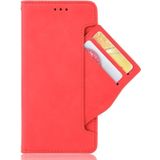 Voor Galaxy A80/A90 portemonnee stijl huid voelen kalf patroon lederen draagtas  met aparte kaartsleuf (rood)