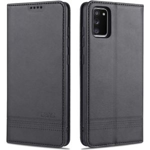 Voor Samsung Galaxy A02s AZNS magnetische kalf textuur horizontale flip lederen geval met kaart slots &amp; houder &amp; portemonnee (zwart)