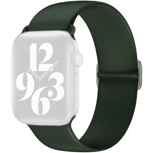 Elasticity Silicone Replacement Strap Watchband For Apple Watch Series 6 &amp; SE &amp; 5 &amp; 4 44mm / 3 &amp; 2 &amp; 1 42mm(Dark Green)