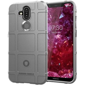 Schokbestendige beschermer cover volledige dekking silicone case voor Nokia 8 1/X7 (grijs)