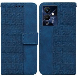 Voor Infinix Note 12 Pro 5G Geometrische Reliëf Flip Lederen Telefoon Case (Blauw)