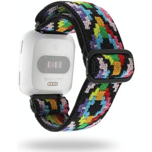 Voor Fitbit versa horlogeband gevlochten Jacquard verstelbare riem nylon horlogeband (V2-2)