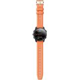 Voor Garmin Fenix 7S Silicone Rose Gold Buckle Watchband (Orange)