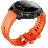 Voor Garmin Fenix 7S Silicone Rose Gold Buckle Watchband (Orange)