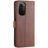 Voor Xiaomi Poco F3 AZNS Schapenvacht Textuur Horizontale Flip Lederen Case met Houder &amp; Kaart Slots &amp; Portemonnee (Bruin)