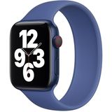 For Apple Watch Series 6 &amp; SE &amp; 5 &amp; 4 40mm / 3 &amp; 2 &amp; 1 38mm Solid Color Elastic Silicone Replacement Wrist Strap Watchband  Size:L 156mm (Aqua Blue)