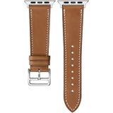 For Apple Watch Series 8 45mm imak PG1 Series Leather Watch Band(Brown)