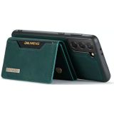 For Samsung Galaxy S21+ DG.MING M2 Series 3-Fold Multi Card Bag + Magnetic Back Cover Shockproof Case with Wallet &amp; Holder Function(Green)