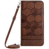 Voor iPhone 14 Pro Max Crossbody Football Texture Magnetische PU-telefoonhoes