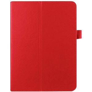 Samsung Galaxy Tab S2 9.7 / T815 horizontaal Litchi structuur PU leren Flip Hoesje met tweevouws houder en slaap / ontwaak functie (rood)