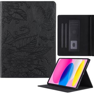 Voor iPad 10th Gen 10.9 2022 Butterfly Love Flower reliëf lederen Smart Tablet Case