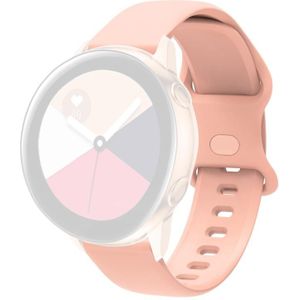 Voor Huawei Horloge 3 Interne Gesp Perforatie Siliconen Vervanging Horlogeband  Grootte: 20mm (Pink)