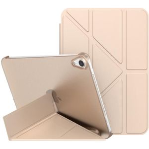 Dubbelzijdige matte doorschijnend pc vervorming tablet lederen tas met houder en slaap / waakfunctie voor iPad mini 6
