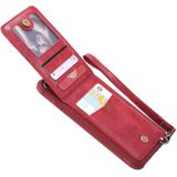 Voor iPhone 8 Plus / 7 Plus Vertical Flip Shockproof Leather Protective Case met Short Rope  Support Card Slots &amp; Bracket &amp; Photo Holder &amp; Wallet Function(Red)