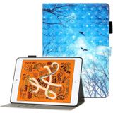 Voor iPad Mini 5/4/3/2/1 3D reliëf patroon horizontale Flip lederen draagtas met houder &amp; kaartsleuven &amp; portemonnee (Blue forest)