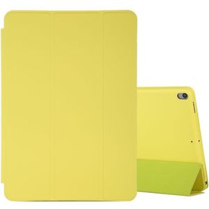 Voor iPad Air 3 10 5 inch horizontale flip smart leather case met drie opvouwbare houder (geel)