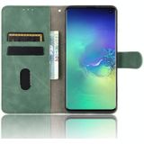 Voor Samsung Galaxy S10 Solid Color Skin Feel Magnetic Buckle Horizontal Flip Calf Texture PU Leather Case met Holder &amp; Card Slots &amp; Wallet(Groen)