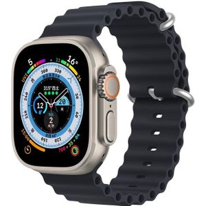 DUX DUCIS Sea Wave siliconen horlogeband voor Apple Watch-serie 8 &amp; 7 45 mm / SE 2 &amp; 6 &amp; SE &amp; 5 &amp; 4 44 mm / 3 &amp; 2 &amp; 1 42 mm