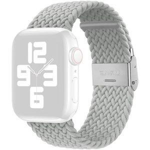 Nylon Braid One Buckle Replacement Watchband For Apple Watch Series 7 45mm / 6&amp;SE&amp;5&amp;4 44mm / 3&amp;2&amp;1 42mm(Pearl White)