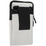 Universele mode waterdichte casual mobiele telefoon taille diagonale tas voor 7 2 inch en onder telefoons (romig wit)