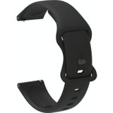 20mm voor Xiaomi Haylou RT RS3 LS04 / LS05S Universele Inner Back Gesp Perforation Siliconen Vervanging Strap Horlogeband (Zwart)