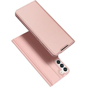 Voor Samsung Galaxy S22 5G DUX DUCIS SKIN PRO Serie Horizontale Flip Leren Telefoonhoesje Met Houder &amp; Card Slots (Rose Gold)