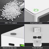 868W 6 in 1 QC 3.0 USB Interface + 3 USB-poorten + PD 65W-poorten + QI Wireless Fast Charging Multi-function Charger with LED Display  US Plug (White)