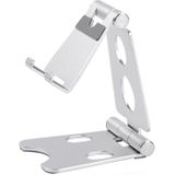 ROOSTAND R2 aluminiumlegering mobiele desktop Tablet beugel dubbele vouwen lui artefact  grootte: 6.4 x7x9cm (zilver)