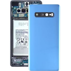Batterij achtercover met camera lens voor Galaxy S10 PLUS (blauw)