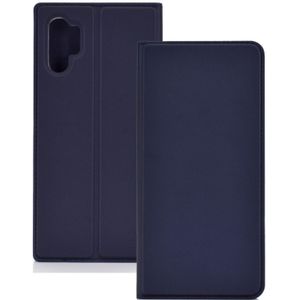Elektrische geperst Plain textuur ultradunne magnetische zuig-TPU + PU lederen draagtas met houder &amp; Card slot voor Galaxy Note10 + (blauw)