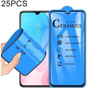 25 stuks 2.5 D volledige lijm volledige cover keramiek film voor Xiaomi mi a3 Lite/mi CC9/mi 9