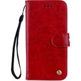 Voor Huawei P20 Lite Business stijl olie Wax textuur horizontale Flip lederen draagtas met houder &amp; kaartsleuven &amp; portemonnee (rood)