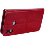 Voor Huawei P20 Lite Business stijl olie Wax textuur horizontale Flip lederen draagtas met houder &amp; kaartsleuven &amp; portemonnee (rood)