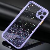 Gradiënt Glitter Powder Shockproof Beschermhoes voor iPhone 12(Paars)