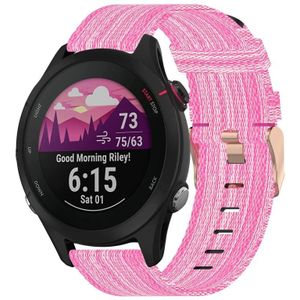 Voor Garmin Forerunner 255S 18 mm Nylon Woven Watch Band