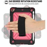 Contrast kleur siliconen + PC Combinatie case met houder voor iPad mini 3 (Zwart + Rose Red)