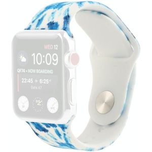 Siliconen geschilderde patroonvervanging horlogeband voor Apple Watch Series 6 &amp; SE &amp; 5 &amp; 4 44mm / 3 &amp; 2 &amp; 1 42mm (B)