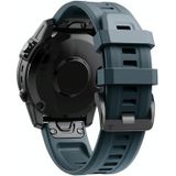 Voor Garmin Fenix 7 Quick Release Silicone Watchband (Navy Blue)