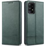 Voor Samsung Galaxy A72 5G AZNS magnetische kalf textuur horizontale flip lederen geval met kaart slots &amp; houder &amp; portemonnee (donkergroen)