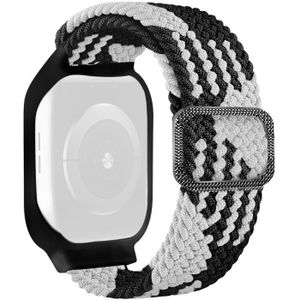 TPU Frame Gesp Braid Geïntegreerde Vervanging Horlogeband voor Apple Watch Series 6 &amp; SE &amp; 5 &amp; 4 44mm / 3 &amp; 2 &amp; 1 42mm (zwart en wit)