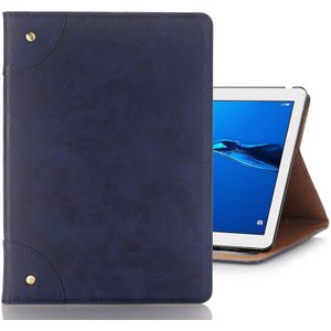 Voor Huawei MediaPad M3 Lite 10 Vintage boek stijl horizontale Flip milieu PU lederen draagtas met houder &amp; kaartsleuven &amp; portemonnee &amp; fotolijstjes (blauw)