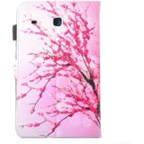 Voor Galaxy Tab E 8.0 / T377 Peach Blossom patroon horizontale Flip lederen draagtas met houder &amp; kaartsleuven &amp; stylushouder