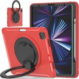 Schokbestendige TPU + PC-beschermende behuizing met 360 graden rotatie Opvouwbare handgreep Grip Houder &amp; Pen Slot voor iPad Pro 12.9 2021