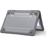 TPU + PC Twee-kleuren anti-val laptop beschermhoes voor MacBook Air 11.6 Inch A1465 / A1370 (GRIJS)