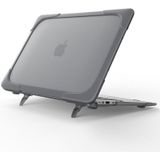 TPU + PC Twee-kleuren anti-val laptop beschermhoes voor MacBook Air 11.6 Inch A1465 / A1370 (GRIJS)