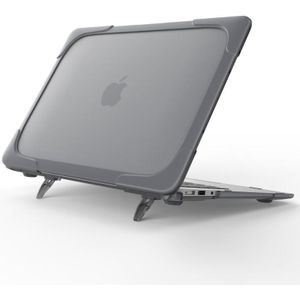 TPU + PC Twee-kleuren anti-val laptop beschermhoes voor MacBook Air 11.6 Inch A1465 / A1370 (GRIJS)